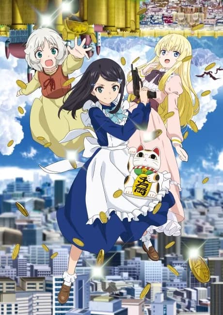 Okładka: Rougo ni Sonaete Isekai de 8-manmai no Kinka wo Tamemasu
