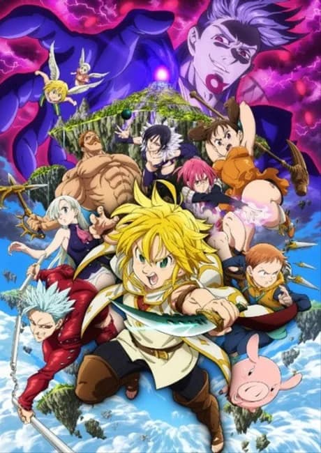 Okładka: Nanatsu no Taizai Movie: Tenkuu no Torawarebito